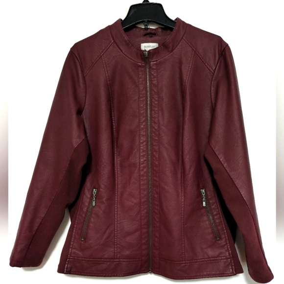 Avenue Jackets & Blazers - Avenue Faux Leather Jacket / Size 2X